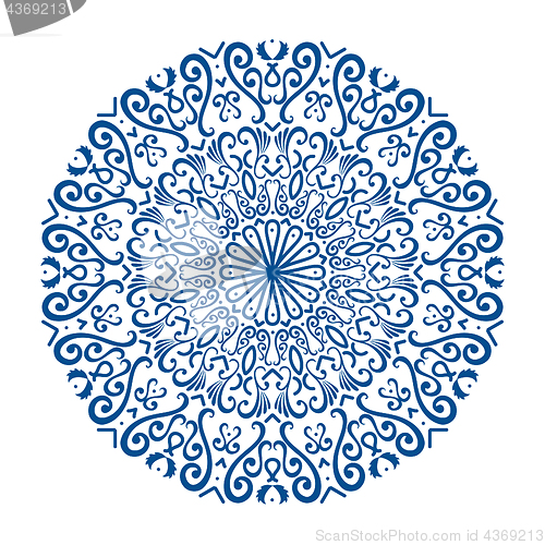 Image of Oriental vector round ornament with arabesques elements