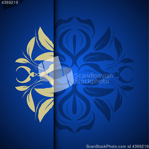 Image of Vector gold oriental arabesque pattern background with place for