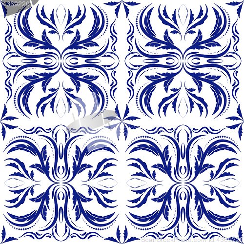 Image of Oriental vector pattern with  arabesques elements