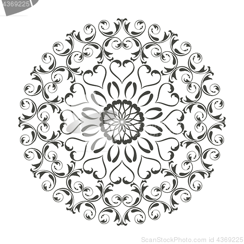 Image of Oriental vector round ornament with arabesques elements