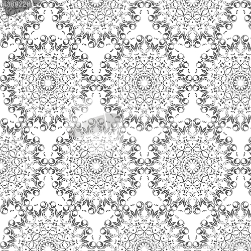 Image of Oriental vector pattern with round arabesques elements