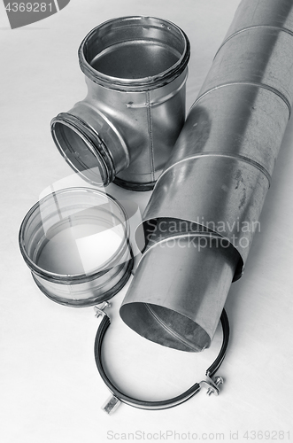 Image of Ventilation system items on white background