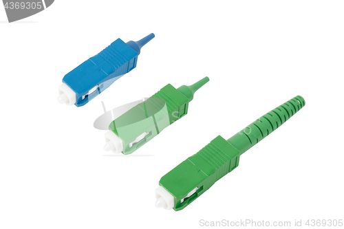 Image of SC fiber optic connectors isolated