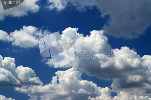 Image of Blue sky with sunlight clouds