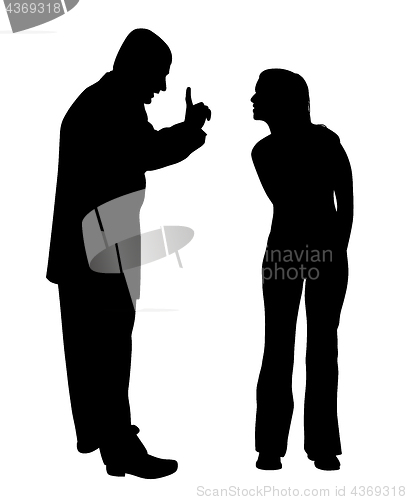 Image of Conflict between father and defiant teenage daughter