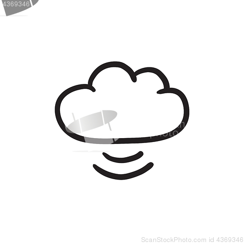 Image of Cloud computing sketch icon.