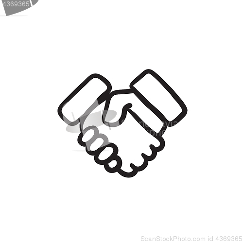 Image of Handshake sketch icon.