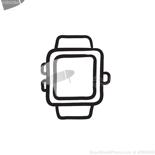 Image of Smartwatch sketch icon.