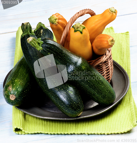 Image of Fresh Colorful Zucchini