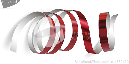 Image of Festive ribbon on white background