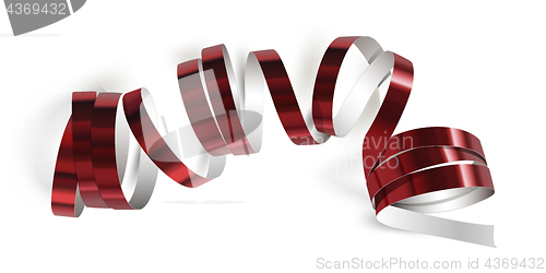 Image of Festive ribbon on white background