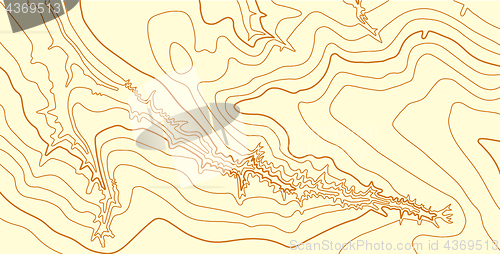 Image of Abstract vector topographic map in brown colors