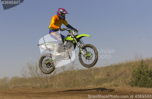 Image of MOSCOW - JUNE 4: Motorcyclist at the European Championship in mo