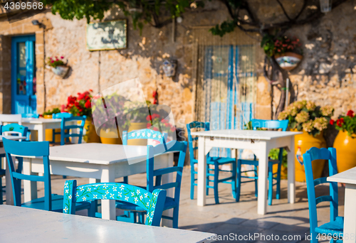 Image of Tables in a traditional Italian Restaurant in Sicily