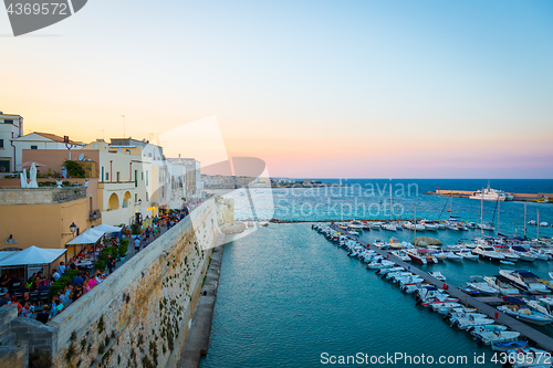 Image of OTRANTO, ITALY - AUGUST 23, 2017 - panoramic view from the old t