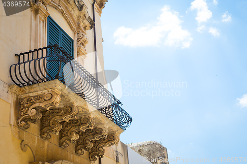 Image of NOTO, ITALY - Detail of Baroque Balcony, 1750