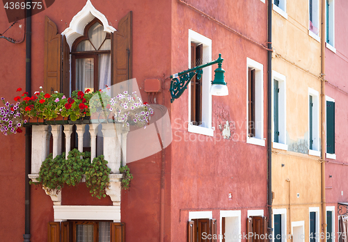 Image of Colored houses in Venice - Italy