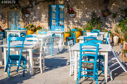 Image of Tables in a traditional Italian Restaurant in Sicily