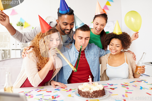 Image of corporate team celebrating one year anniversary