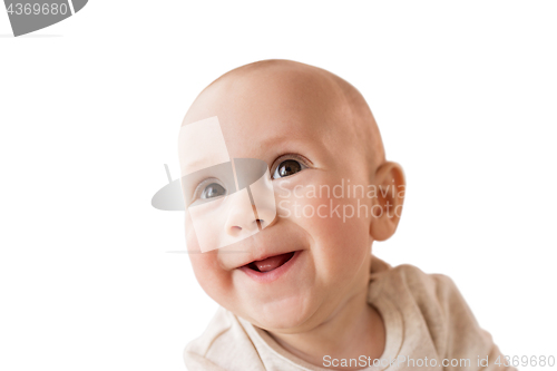 Image of close up of happy little baby boy face