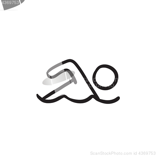 Image of Swimmer sketch icon.