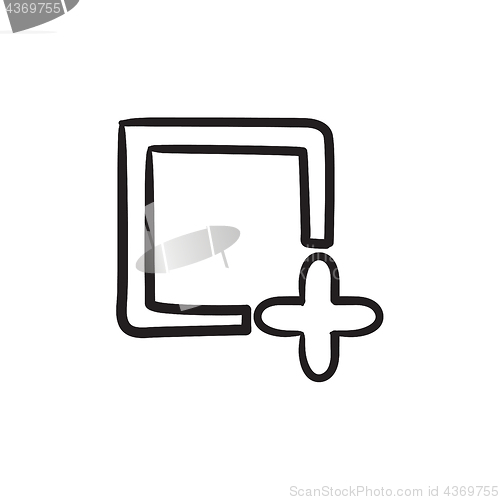 Image of Add file sketch icon.