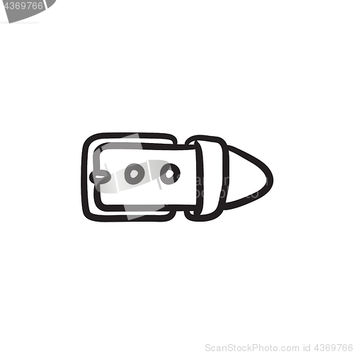 Image of Belt buckle sketch icon.