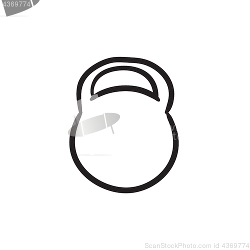 Image of Kettlebell sketch icon.