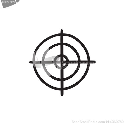 Image of Shooting target sketch icon.