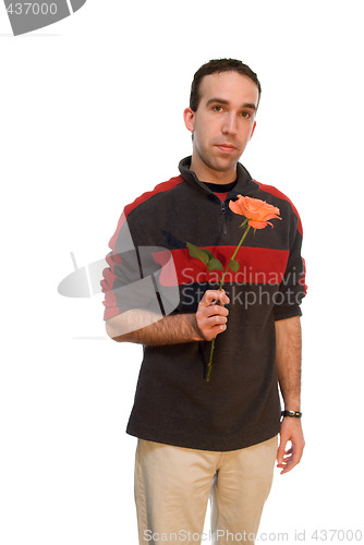 Image of Man Holding a Rose