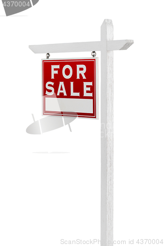 Image of Left Facing For Sale Real Estate Sign Isolated on a White Backgr