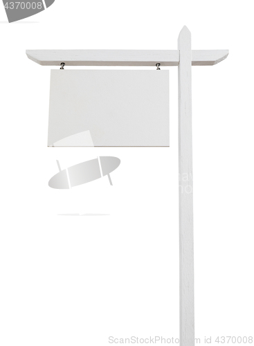Image of Blank Real Estate Sign Isolated on a White Background.
