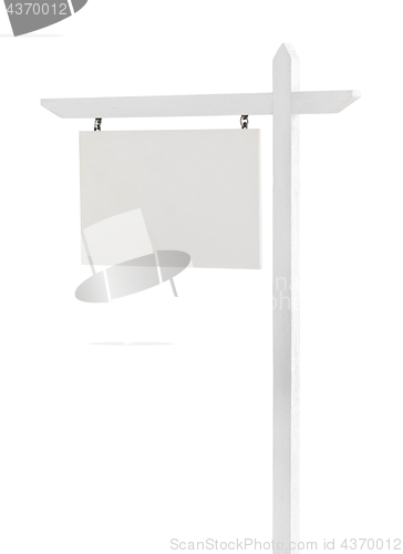 Image of Blank Real Estate Sign Isolated on a White Background.