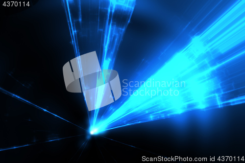 Image of blue laser rays