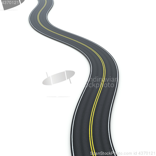 Image of a winding road icon graphic