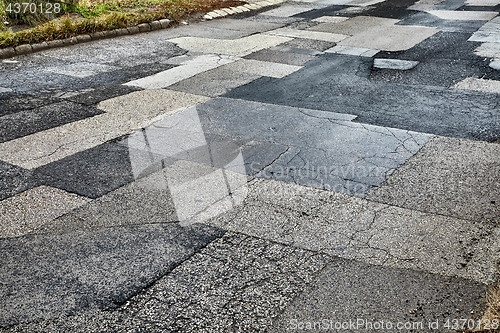 Image of Patched broken road