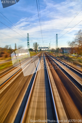 Image of Railway tracks blur