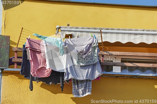 Image of Clothes Hanging Outside