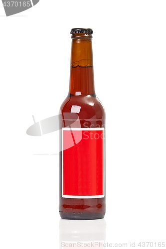 Image of Beer bottle on a white