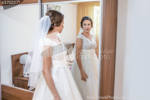 Image of Bride in white dress