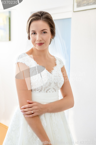 Image of Bride in white dress