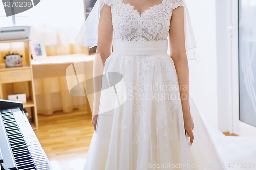Image of Bride in white dress