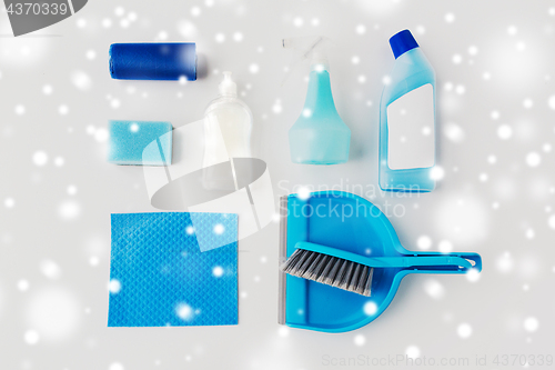 Image of cleaning stuff on white background