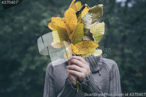 Image of Portrait of a sad teenager girl.