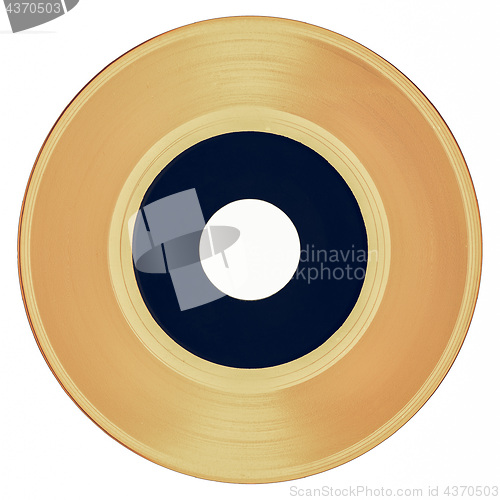 Image of Vintage looking Gold record with white label