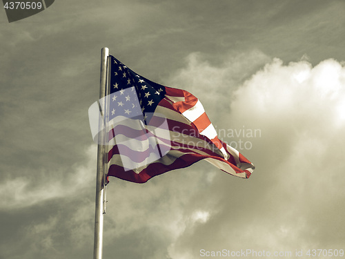 Image of Vintage looking USA flag