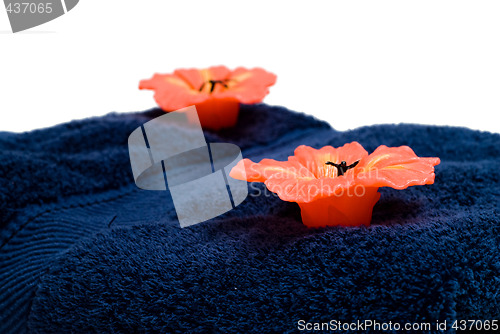 Image of Candles on Towel