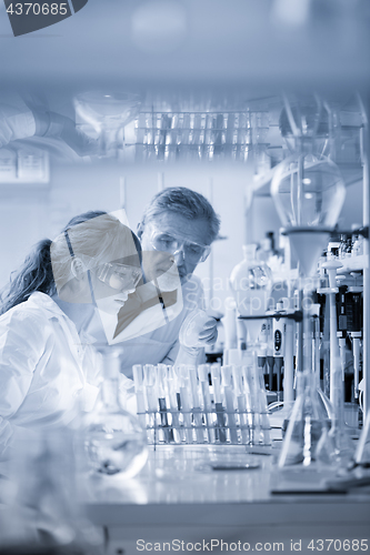 Image of Health care professionals researching in scientific laboratory.