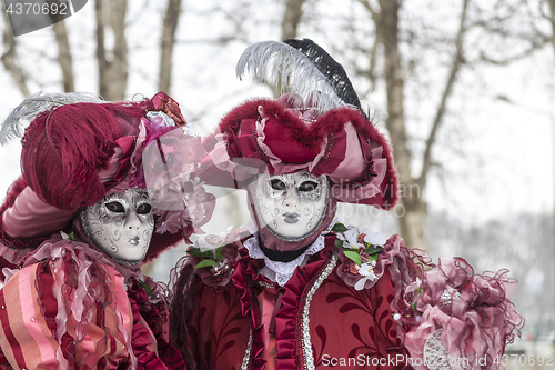 Image of Disguised Couple - Annecy Venetian Carnival 2013