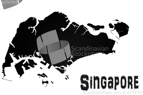 Image of Singapore map in black